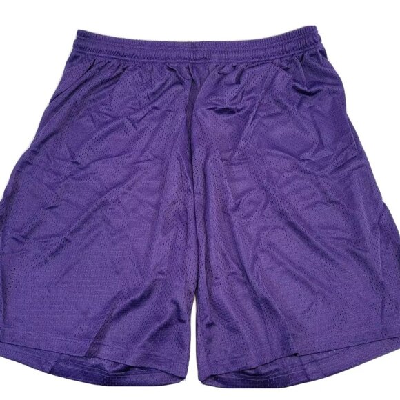 Men's Size 3XL XXXL Riddell Purple Mesh Drawstring Basketball‎ Workout Shorts - Picture 1 of 6